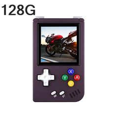 ANBERNIC RG Nano Sistema Linux IPS da 1,54 pollici Console di gioco retrò tascabile classica 128G 5000 giochi (viola scuro)