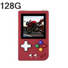 ANBERNIC RG Nano Sistema Linux IPS da 1,54 pollici Console di gioco retrò tascabile classica 128G 5000 giochi (rosso)
