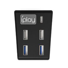 iplay HBP-308 per Sony PS5 5 in 1 console di gioco connessione HUB USB 3.0 estensore di trasmissione (nero)