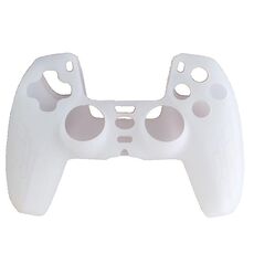Custodia in silicone per gamepad PS5 Custodia protettiva ispessita texture antiscivolo (bianca)