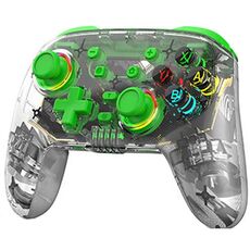 Per gamepad wireless a doppia vibrazione PS3 / PS4 con luci RGB (verde)