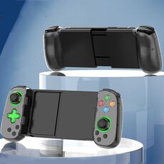 Gamepad retrattile D7 BT5.0 con luce per PC/Android/IPhone/Win7 10 11/Mac OS/Switch (nero)