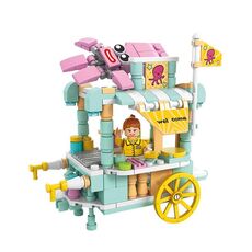 LELE BROTHER Bambini che assemblano mini blocchi di costruzione per scene di strade cittadine, stile: 8613-2 Auto per gnocchi di polpo