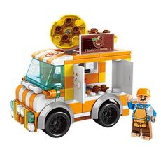 LELE BROTHER Bambini che assemblano mini mattoncini per scene di strade cittadine, stile: 8613-5 Auto delle castagne fritte