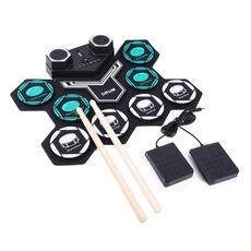 Batteria da tavolo G6008 con batteria portatile al litio sonora Set batteria per esercitazione per bambini Bluetooth (colorato)