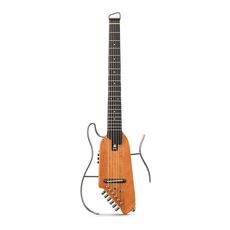 DONNER Chitarra acustica portatile staccabile da viaggio per chitarra silenziosa senza testa intelligente, stile: mogano