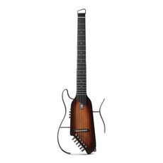 DONNER Chitarra acustica portatile staccabile da viaggio per chitarra silenziosa senza testa intelligente, stile: colore mogano alba