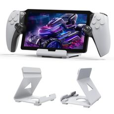 Supporto da tavolo per console di gioco JYS per portale PS/Steam Deck/ROG Ally/Switch/telefoni cellulari (bianco)