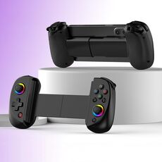 D8 Cellulare Stretch Band Light Gamepad Dual Hall Wireless Bluetooth Somatic Vibration Grip per PC / Android / IOS / Tablet / PS3 / PS4 / Switch, Colore: Nero