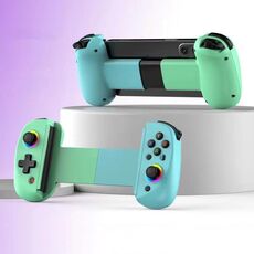 D8 Cellulare Stretch Band Light Gamepad Dual Hall Wireless Bluetooth Somatic Vibration Grip per PC / Android / IOS / Tablet / PS3 / PS4 / Switch, Colore: Verde Blu