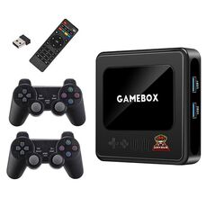 G10 GAMEBOX TV Box Dual System Wireless Android 3D Home 4K HD Console di gioco Supporto PS1 / PSP, Stile: 128G Oltre 40.000 giochi (Nero)