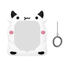 Custodia protettiva in silicone per console di gioco per animali domestici Tamagotchi UNI 2023 (mucca bianca)