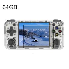 ANBERNIC RG35XX H Console di gioco portatile Schermo IPS da 3,5 pollici Sistema Linux 64 GB (Bianco trasparente)