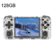 ANBERNIC RG35XX H Console di gioco portatile Schermo IPS da 3,5 pollici Sistema Linux 64 GB + 128 GB (Bianco trasparente)