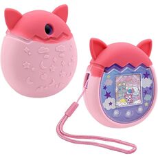 Per Tamagotchi Pix Cartoon Console di gioco per animali domestici elettronici Custodia protettiva in silicone antiscivolo e anticaduta (rosa)