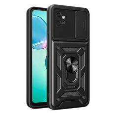 Per Motorola Moto G32 Cover per fotocamera scorrevole Design TPU Custodia per PC ibrida per PC (Nero)