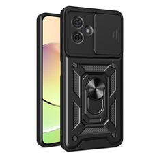 Per Motorola Moto G54 5G EU Custodia scorrevole per fotocamera con design TPU ibrido per PC (Nero)