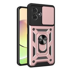 Per Motorola Moto G54 5G EU Custodia scorrevole per fotocamera con design TPU ibrido per PC (oro rosa)
