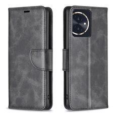 Per Honor 100 Custodia in pelle di agnello con texture in puro colore Flip (Nero)