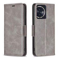 Per Honor 100 Custodia in pelle di agnello con texture in puro colore Flip (grigio)