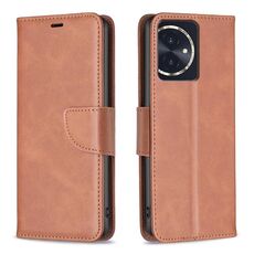 Per Honor 100 Custodia in pelle di agnello con texture in puro colore Flip (marrone)