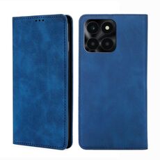 Custodia per telefono in pelle magnetica per Honor X6A 4G Skin Feel (blu)