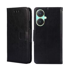 Custodia per cellulare in pelle con texture cristallo per vivo Y27 4G (nera)