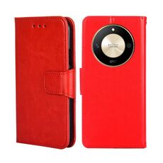 Custodia per telefono in pelle con texture cristallo per Honor X50 5G (rossa)