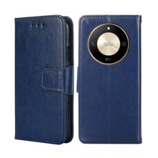 Custodia per telefono in pelle con texture cristallo per Honor X50 5G (blu reale)