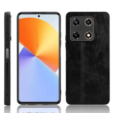 Custodia per telefono con cover posteriore cucita con motivo mucca per Infinix Note 30 Pro 4G (nero)