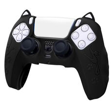 Per Sony PS5 Custodia protettiva in silicone per gamepad a forma di orecchio di gatto (nera)
