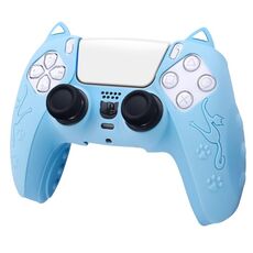 Per Sony PS5 Custodia protettiva in silicone per gamepad a forma di orecchio di gatto (blu)