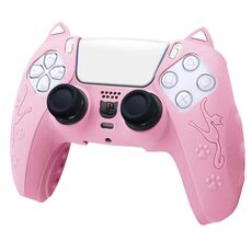 Custodia protettiva in silicone per gamepad a forma di orecchio di gatto per Sony PS5 (rosa)