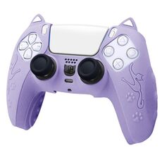 Per Sony PS5 Custodia protettiva in silicone per gamepad a forma di orecchie di gatto (viola)