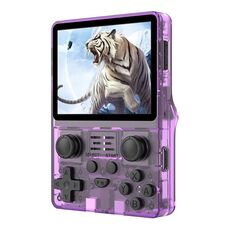 POWKIDDY RGB20S Schermo IPS da 3,5 pollici Console di gioco portatile retrò open source 16 GB + 64 GB 15.000 giochi (viola)