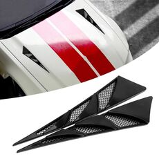 Parafango spoiler per branchia di squalo, presa d'aria laterale modificata per auto, 1 paio (nero)