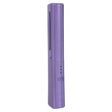 Bigodino per capelli ricaricabile USB portatile 2 in 1, pettine per lisciare i capelli a doppio uso (viola)