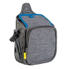 Borsa da addestramento portatile per animali domestici 25x17x12 cm per gite Marsupio per snack per animali domestici (Little Dance Dragon Grigio + Blu)