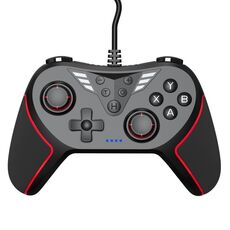 Per Switch/PC Gamepad USB cablato con funzione di vibrazione e burst (nero)