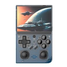 R35PLUS Console di gioco portatile da 3,5 pollici 64G integrato con oltre 10.000 giochi (nero trasparente)