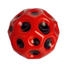 Palla rimbalzante antigravità con pietra lunare Palla con foro per bambini Giocattolo di sfiato antistress per il tempo libero all'aperto(Rosso)