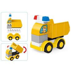 Giocattoli per blocchi di costruzione educativi per auto di ingegneria di particelle di grandi dimensioni per bambini, stile: camion da combattimento