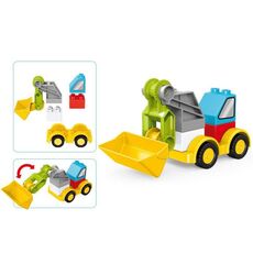 Giocattoli per blocchi di costruzione educativi per auto di ingegneria di particelle di grandi dimensioni per bambini, Stile: Carrello elevatore