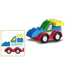 Giocattoli per blocchi di costruzione educativi per auto di ingegneria di particelle di grandi dimensioni per bambini, stile: macchina da corsa