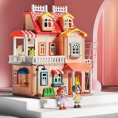 246 pz/scatola Per Bambini Per La Casa Grandi Blocchi di Pellet Blocchi Villa Castello di Montaggio Giocattoli