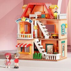 186 pz/scatola Per Bambini Per La Casa Grandi Blocchi di Pellet Blocchi Villa Castello di Montaggio Giocattoli