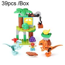 A16 39 pz/scatola Bambini Dinosauro Building Block Paradiso Assemblaggio di Particelle di Grandi Dimensioni Giocattoli Per La Casa
