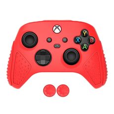 Custodia protettiva in silicone antiscivolo per gamepad XBox serie S / X (rossa)