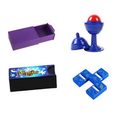 4 in 1 set regalo di oggetti di scena magici per bambini, scatola magica per giocattoli per talenti del festival