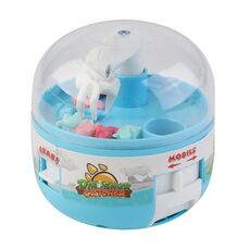Mini macchina per afferrare i dinosauri per bambini, distributore automatico di giocattoli, regalo per bambini (blu)